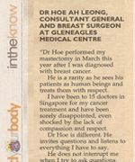 Dr. Hoe Ah Leong, Breast Cancer in Men